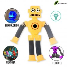 Robô Estica com Ventosa Led BRQ-RB X-Cell - Amarela